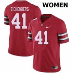 Women's Ohio State Buckeyes #41 Tommy Eichenberg Red Nike NCAA College Football Jersey December QDL7244PH